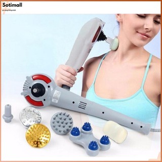 Máy massage cầm tay 7 đầu thay thế, mát xa thư giản, giảm đau cơ, xóa tan mệt mỏi - Sotimall