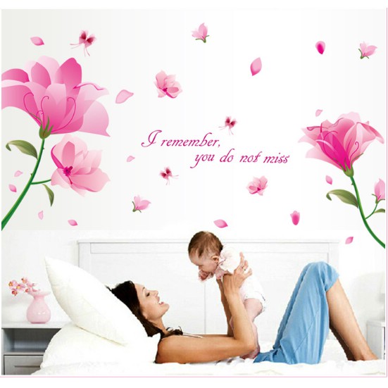 Decal trang trí tường hình bông hoa cực xinh