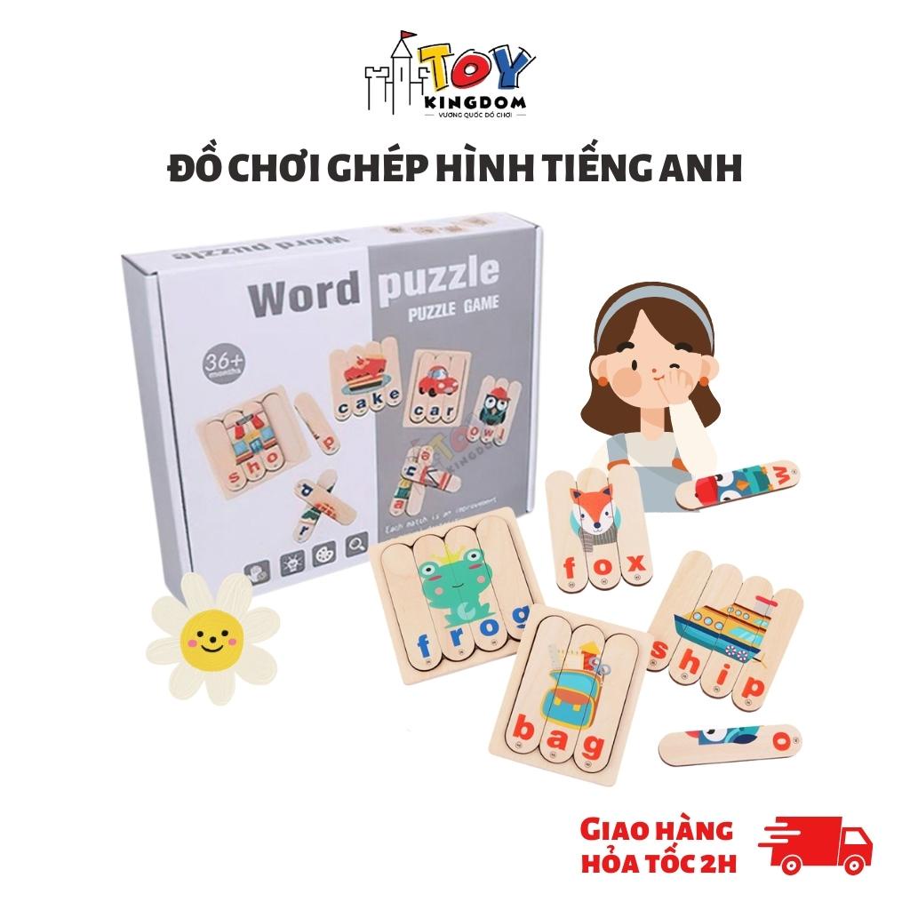 Đồ Chơi Ghép Hình Tiếng Anh Montessori, 54 Từ Vựng Đơn Giản, 192 Que 2 Mặt, Giúp Bé Nhớ Từ Vựng Tiếng Anh