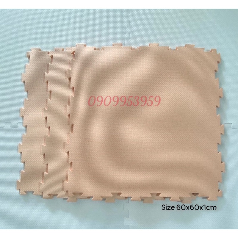 thảm xốp màu kem và nâu 60×60×1cm(mã RT)