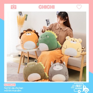 Gấu gối mền hình thú 3 trong 1 siêu đáng yêu bộ chăn gối văn phòng cute ChiChi GM036