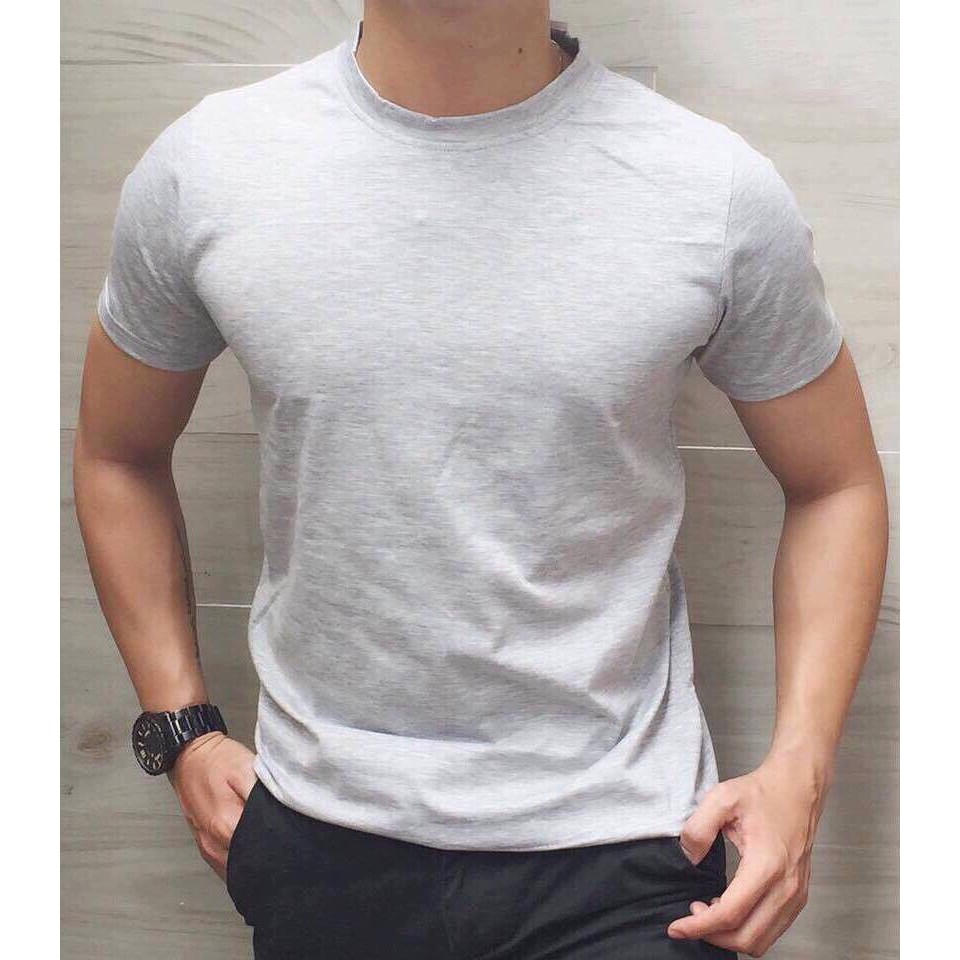 Áo thun nam ngắn tay không cổ cotton cực mát cực đẹp