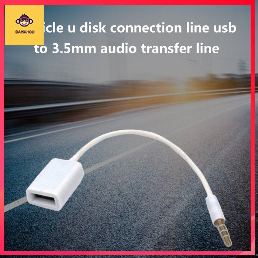 Di động AUX sang USB 3.5mm Male Aux Audio Jack Cắm sang USB 2.0 Female Converter