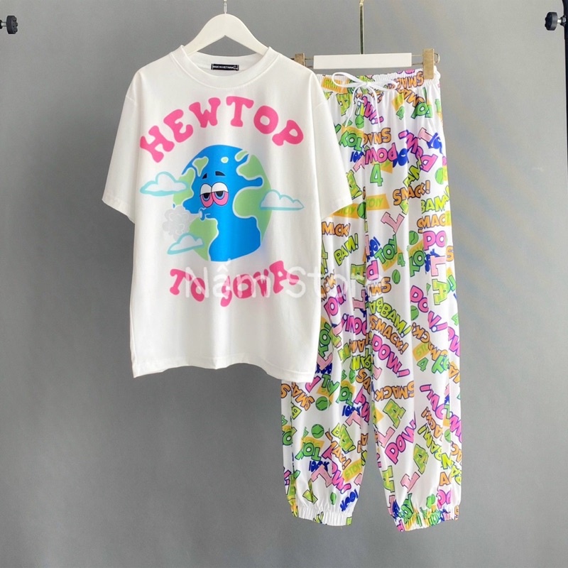 Quần Jogger In Hoạ Tiết Hoạt Hình Ống bo - Quần Cartoon Unisex Nam Nữ mặc nhà