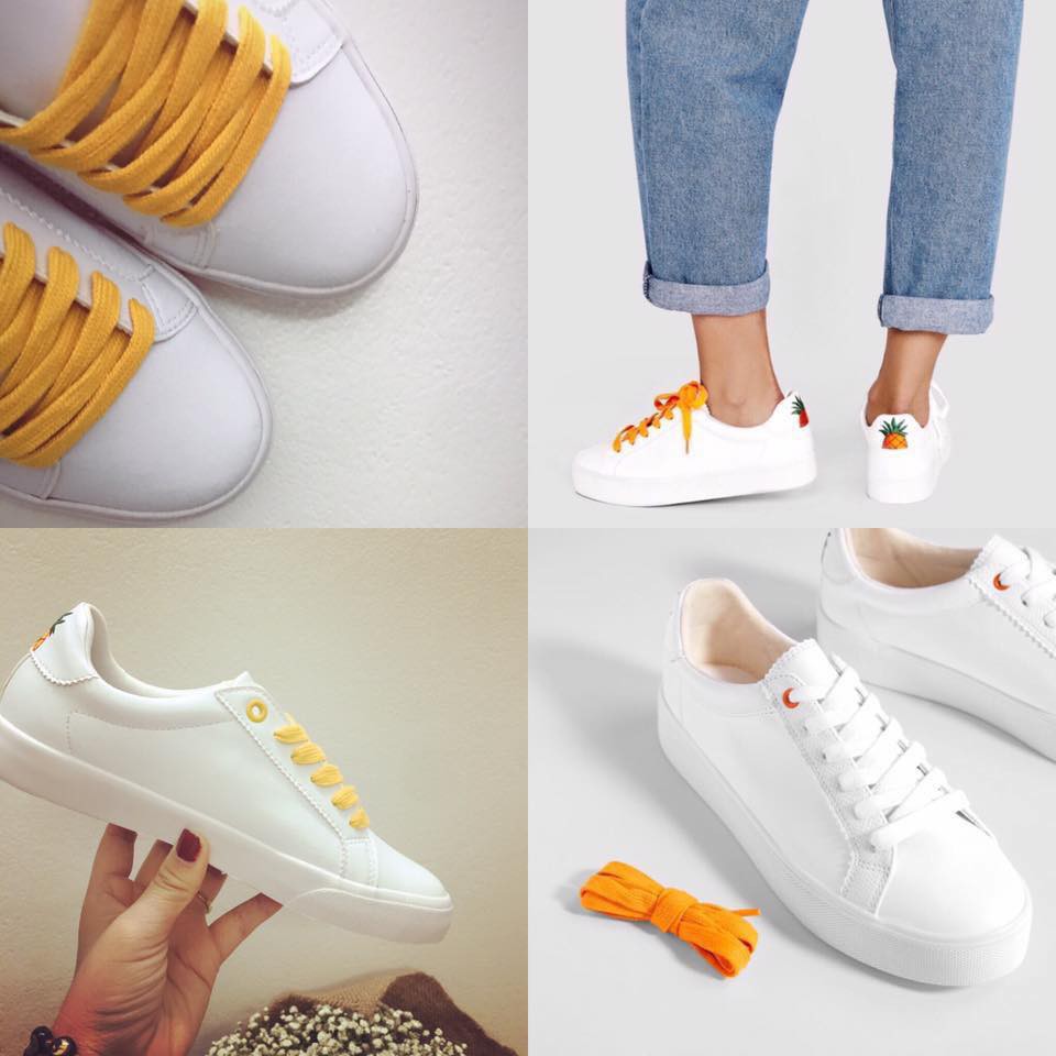 Giày Sneaker Nữ bAimée & bAmor Thể Thao Màu Trắng Cổ Thấp Đế Bằng Phong Cách Hàn Quốc Chính Hãng Đẹp Cao Cấp - MS978 | BigBuy360 - bigbuy360.vn