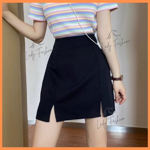 Chân Váy Chữ A Dáng Ngắn Chất Tuyết Mưa Dày Dặn Co Giãn Lưng Cao Xẻ Tà 2 Bên Dáng Ôm Quyến Rũ