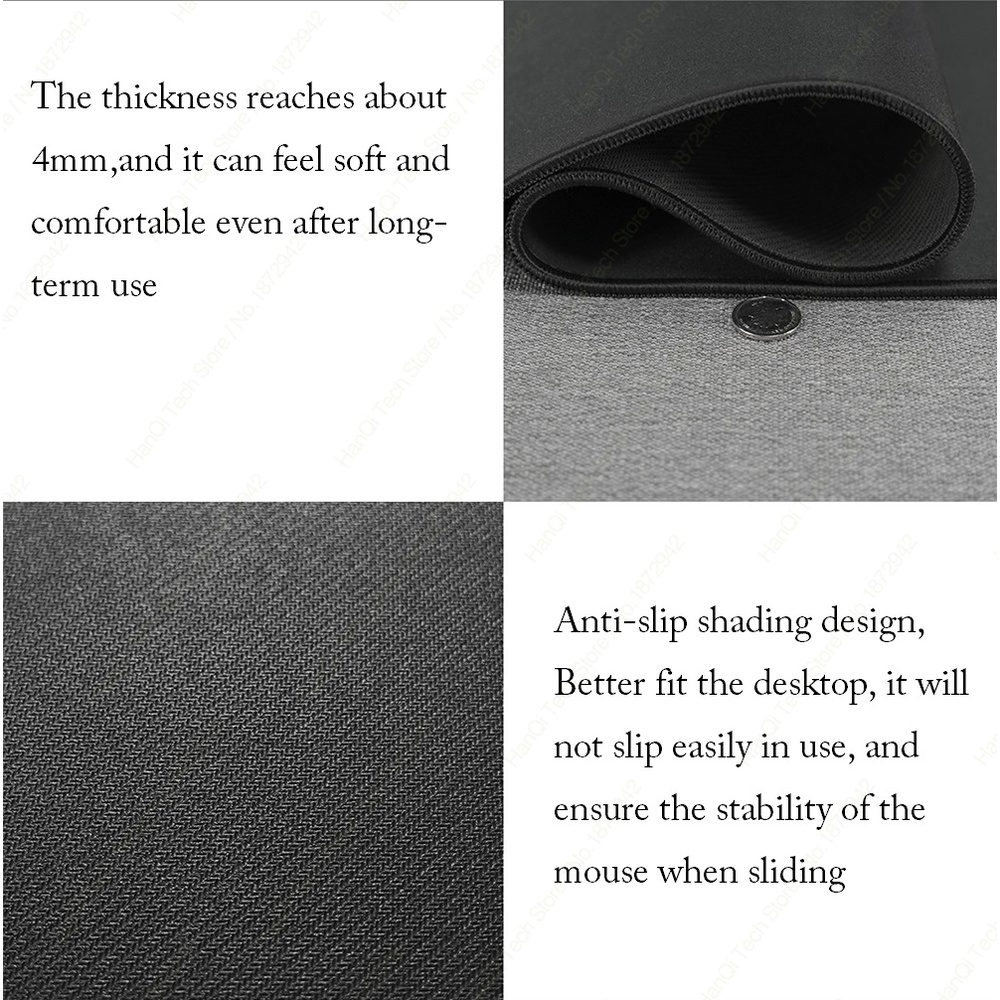 Tấm lót chuột chơi game MIIIW cỡ lớn màu đen bằng cao su sử dụng tại nhà/văn phòng