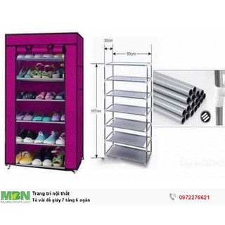 Tủ giày 7 tầng trơn