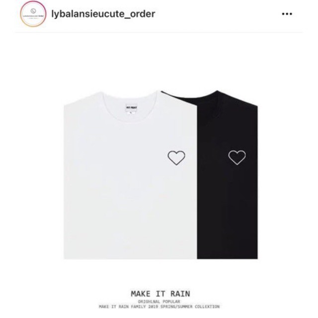 Áo make it rain tim +2,2% phí shopee