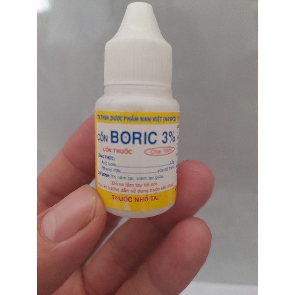 Cồn Boric 3 %_cồn nhỏ tai.Lọ 10 ml