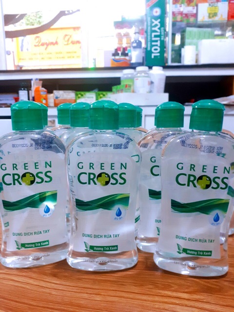 Nước rửa tay khô GREEN CROSS trà xanh 250ml