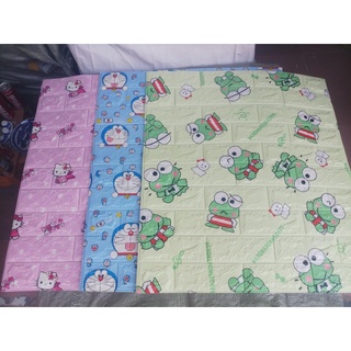 Xốp dán tường 3d - Hello Kitty - Doremon - Hoạt Hình - Vân Gạch Cổ Loại 1 Có Sẵn Keo Bóc Dán Dễ Dàng