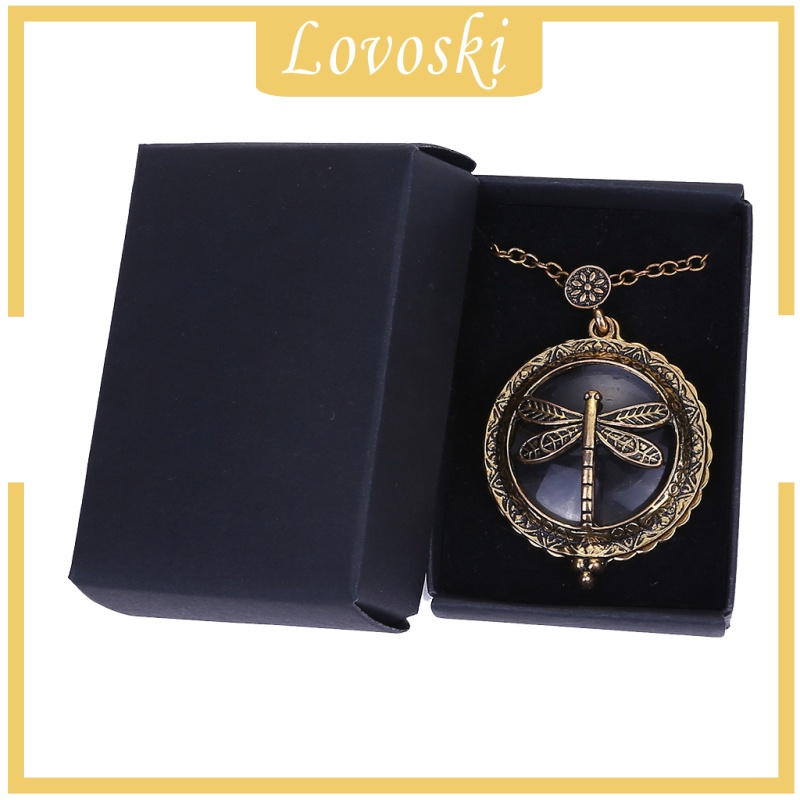 vòng cổ Mặt Kính Phóng Đại 5x Hình Chuồn Chuồn Phong Cách Retro