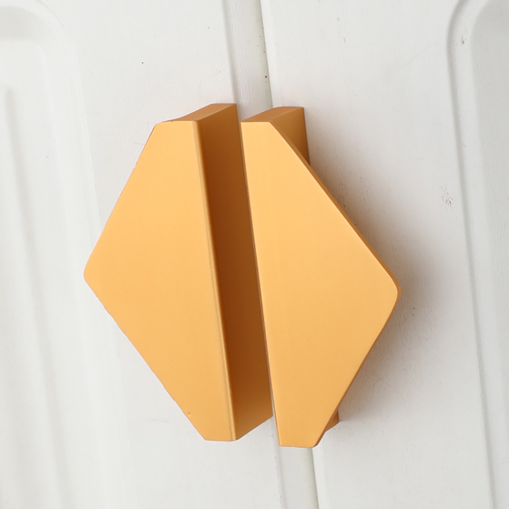 YIYU Tay nắm cửa tủ kéo hình học màu đen bằng nhôm phong cách Bắc Âu