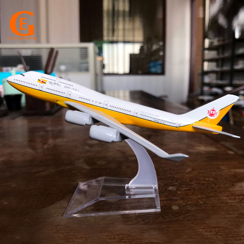 Royal Brunei Boeing 747 B747 Mô Hình Máy Bay Hợp Kim Diecast Mô Hình Kim Loại Máy Bay Đồ Chơi Bộ Sưu