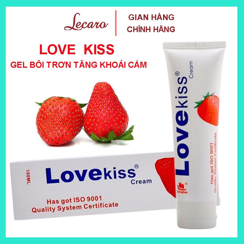Gel Bôi Trơn Hot Kiss Hương Dâu Tây, Love Kiss Hương Cherry, Dung Tích 100ml, LECARO STORE