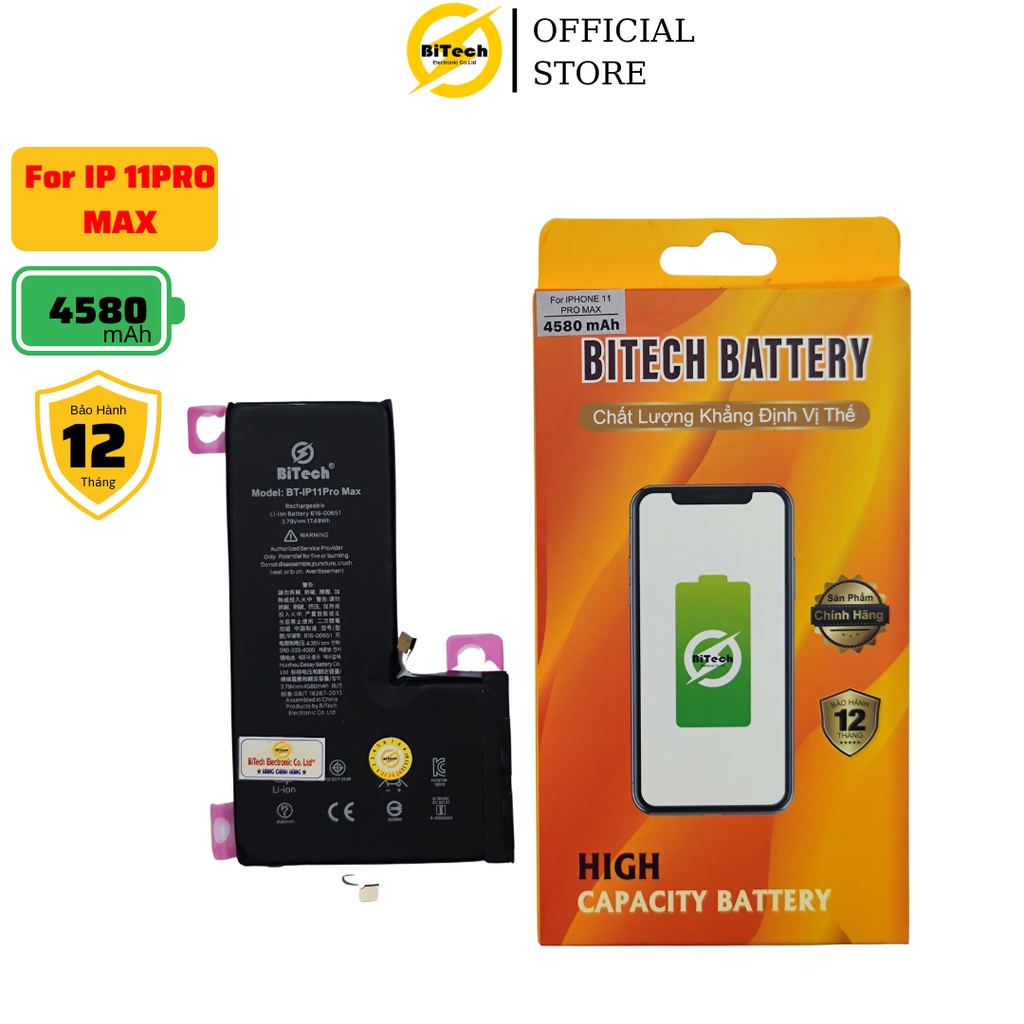 Pin điện thoại dung lượng cao BITECH BT-11ProMax