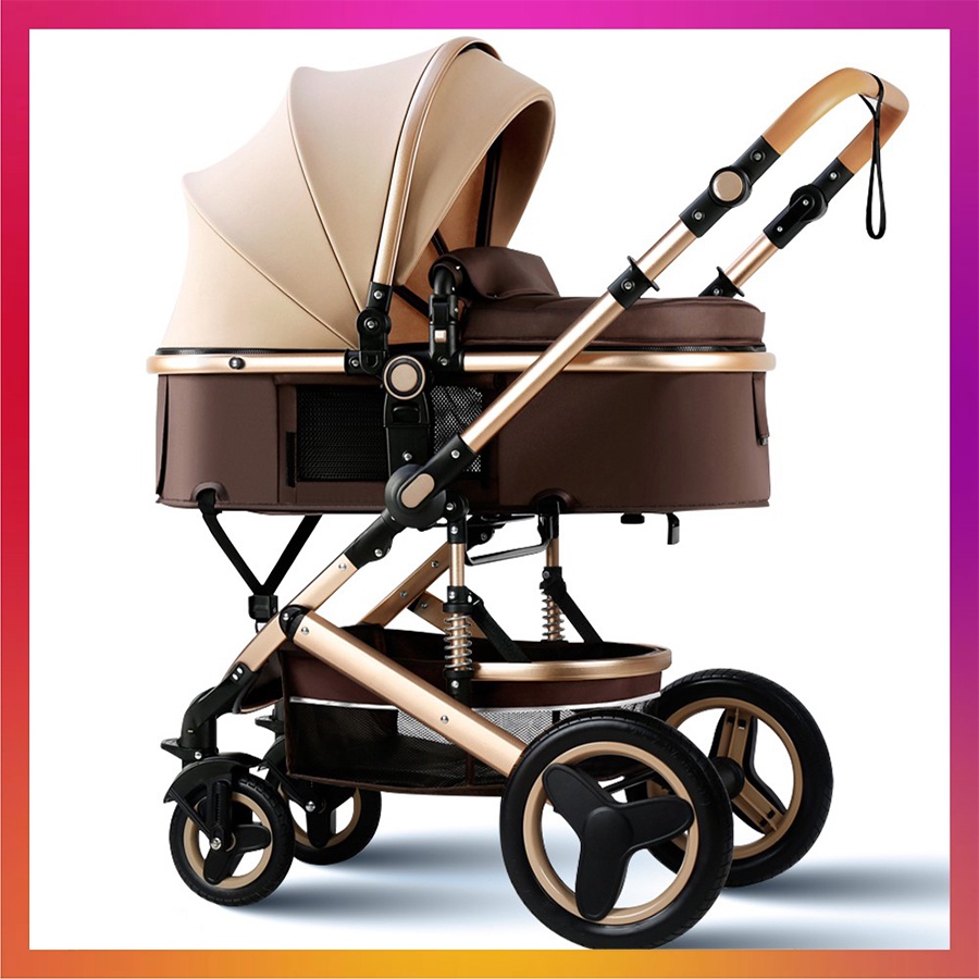 Xe Đẩy Nôi Em Bé Gấp Gọn Đa Năng Kawaii Home, Xe Đẩy Trẻ Em Sơ Sinh 2 Chiều Với 9 Tính Năng Tiện Lợi Cho Mẹ & Bé