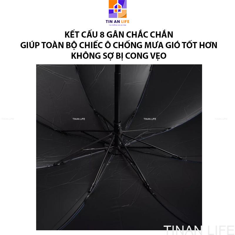 Ô Dù Đi Mưa Đi Nắng Gấp Gọn, Họa Tiết Trơn UV, Chống Nắng
