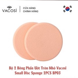 BÔNG PHẤN ƯỚT VACOSI SMALL DISC SPONGE BP03 - TRÒN NHỎ BỊCH 2 CÁI