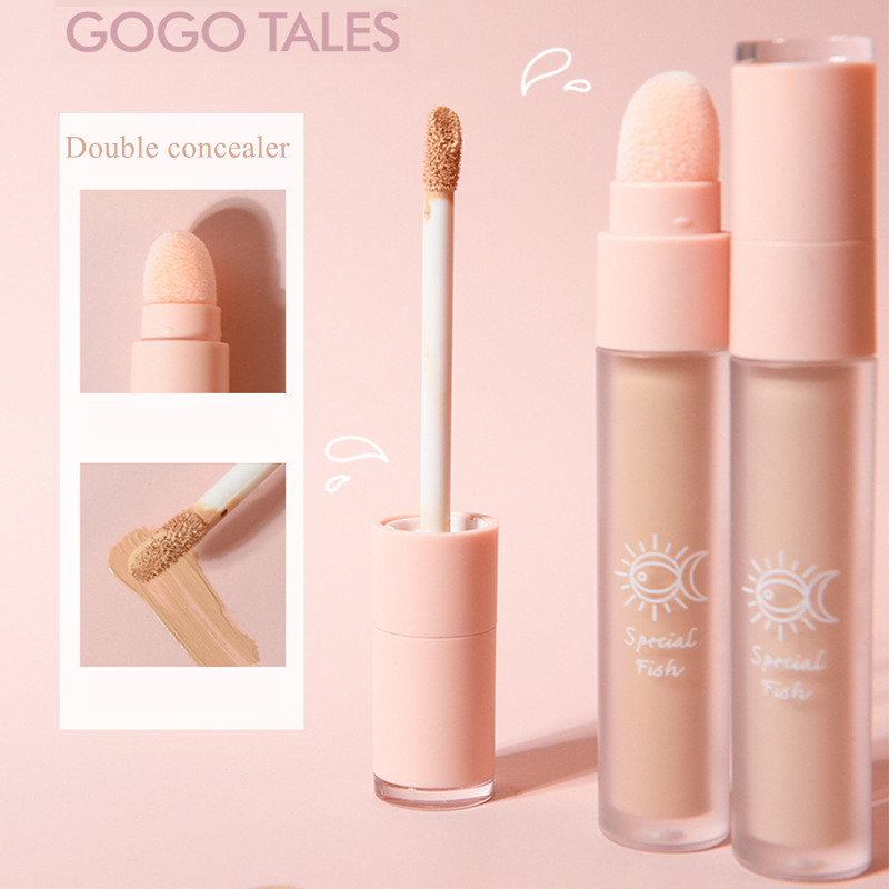 [Hàng mới về] Che khuyết điểm 2 đầu GOGO TALES mịn nhẹ tự nhiên Moisturizing Traceless Concealer dưỡng ẩm Gogotales  Nội Địa Trung