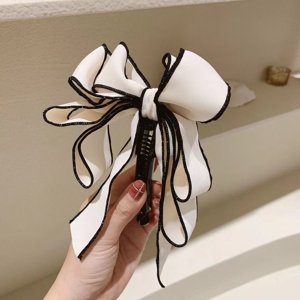 Kẹp Tóc Nơ Ruy Băng Kiểu Hàn Quốc Ngọt Ngào Cho Nữ