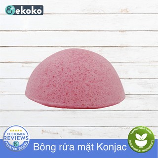 Bông rửa mặt Konjac Hoa Hồng