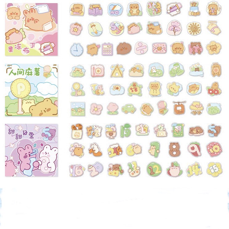 Set 6 Hộp Sticker Mini 56 Miếng - Hình Dán Mini