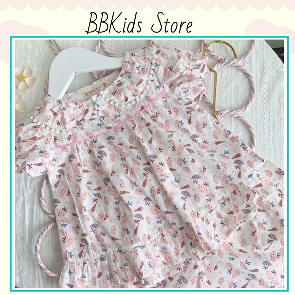 Đồ bộ bé gái họa tiết hoa nhí từ 9kg-21kg