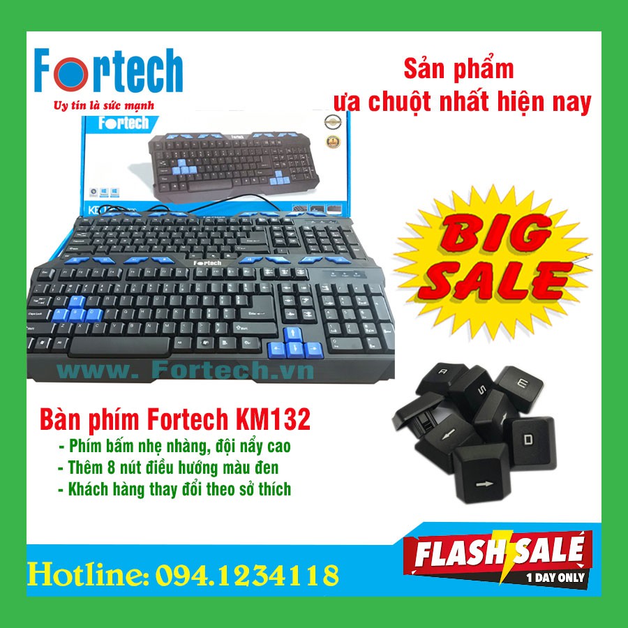 Bàn phím máy tính Fortech KB132