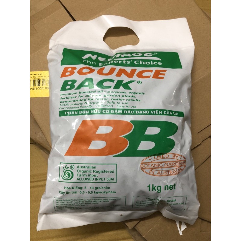 Phân bón Hữu cơ đậm đặc/ viên nén Bounce Back 01 kg Úc