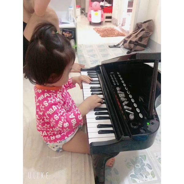 ĐÀN PIANO WINFUN CÓ MIC HAT đen/hồng