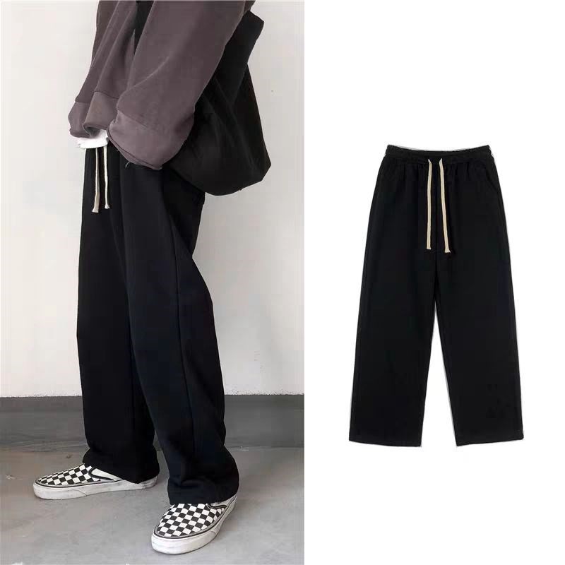 Quần dài Black Pants, quần nỉ nam nữ Unisex dáng xuông