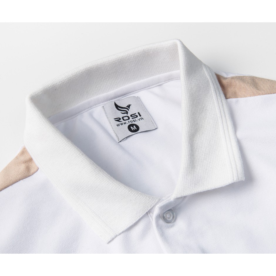 Áo thun nam cao cấp Rosi PL23 cổ polo tay bo ngắn,vải cotton  cá sấu phối màu hiện đại,dáng ôm (Slimfit) trẻ trung. | BigBuy360 - bigbuy360.vn