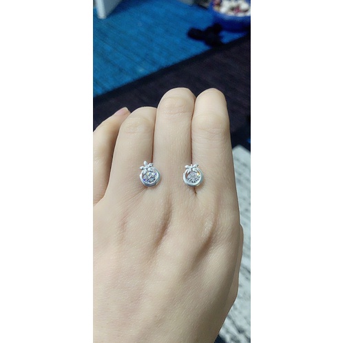 Khuyên tai nụ hoa ôm đá NGỌC MẬU