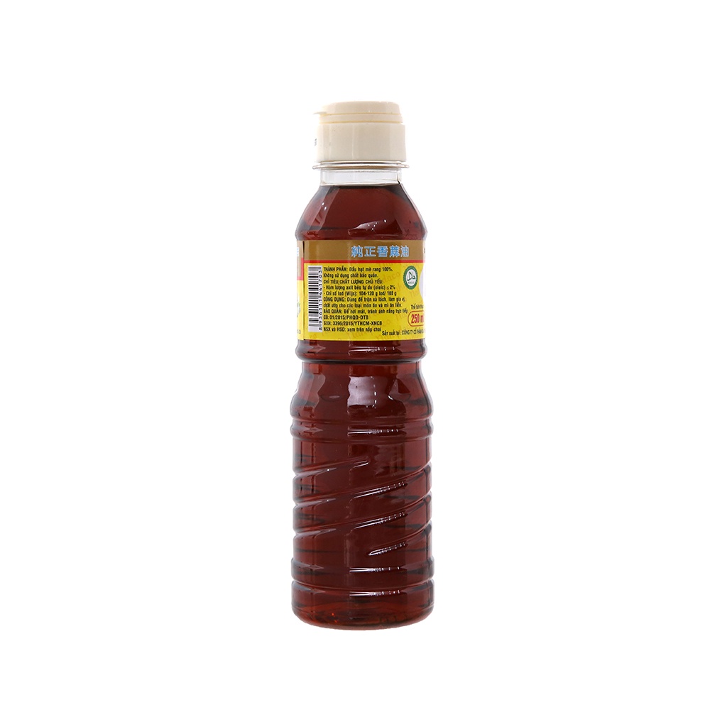 Dầu Mè Thơm Nguyên Chất Con Két Nakydaco Chai 250ml