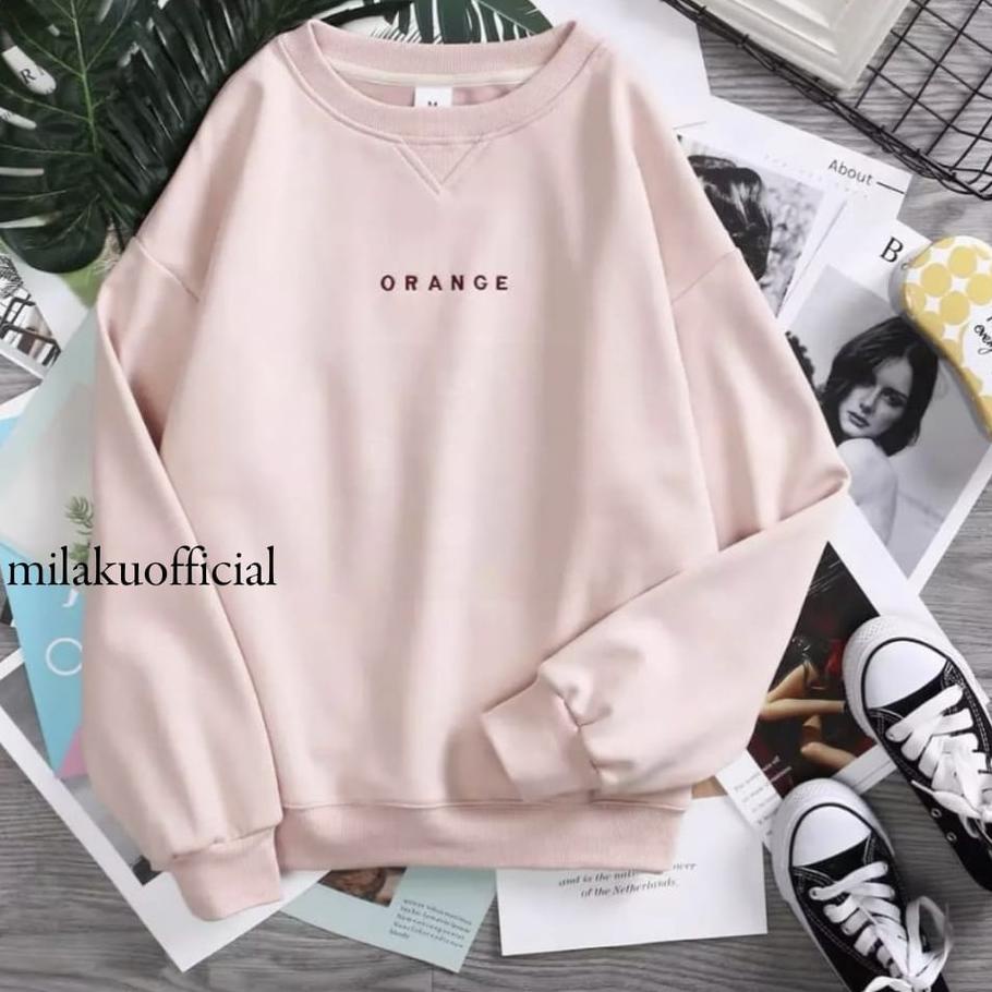 ❀ Đảo ngược (9,9!!) ❀ Sweater OBNLONG Áo khoác lông cừu dày màu cam cho nữ!!!