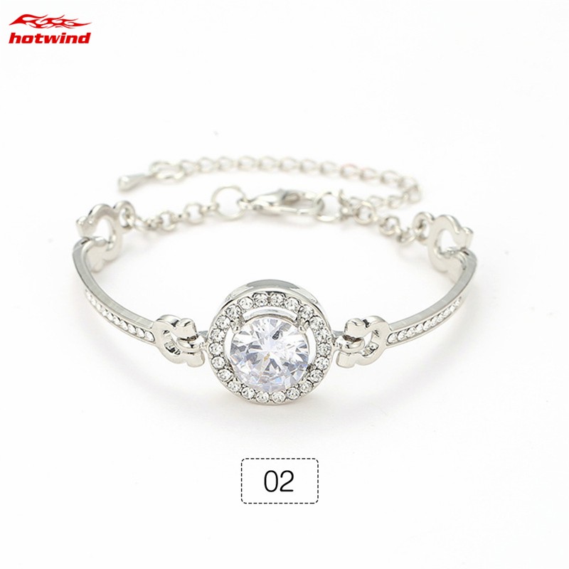 Vòng đeo tay đính đá phong cách thanh lịch cho nữ