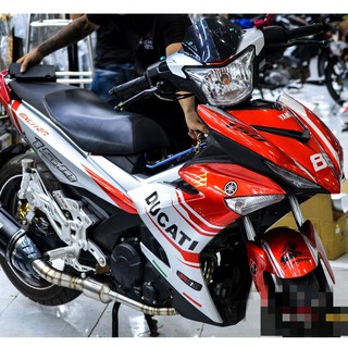 Tem trùm exciter 150 ducati trắng đỏ