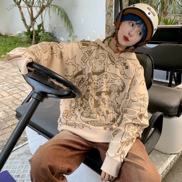 Áo Hoodie Uncover Doodles (hoạ tiết)