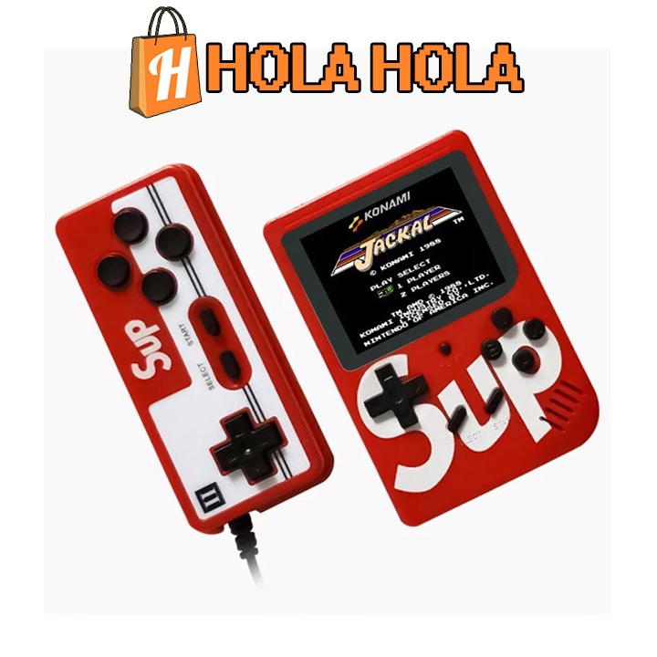 Máy chơi game đôi Sup 400 1+1 400 game - Tặng kèm tay game, có game Contra, Mario, Tank v.v... Pin thay được