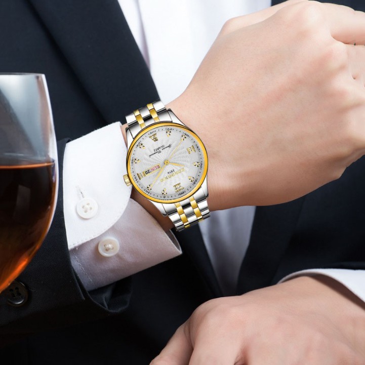 Đồng Hồ Nam Dây Thép Chính Hãng Olevs_Mặt Dạ Quang Ban Đêm_Chống Nước 3ATM_Đồng Hồ Thời Trang Nam Olevs Sang Trọng. | BigBuy360 - bigbuy360.vn