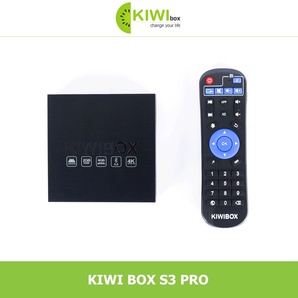 KIWIBOX S3 PRO khiển giọng nói . kiwi s3 pro 2021 Ram 2G, Rom 8G, Wifi 2BT, Android 10, Bluetooth 5.0 [ Chính Hãng ]