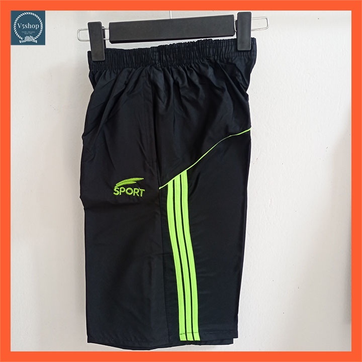 Quần đùi nam thể thao ống rộng mặc nhà vải gió dù thoải mái thoáng nhẹ 50-75 kg QĐ1