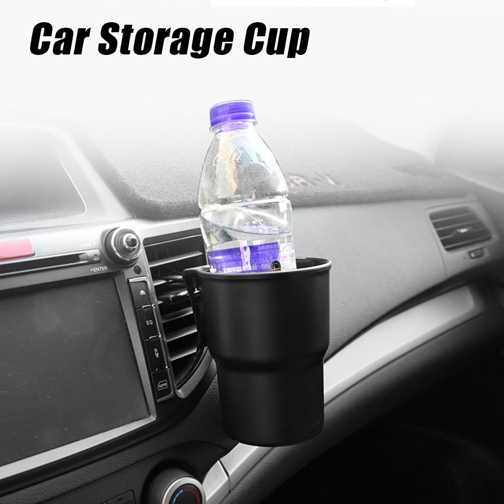 Giá giữ cốc/ thùng rác mini bằng nhựa có kẹp gắn lỗ thông gió cho xe hơi đa năng tiện dụng