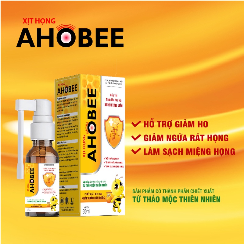 Xịt Họng Giảm Ho Green Heart Pharma Ahobee Chai 30ml