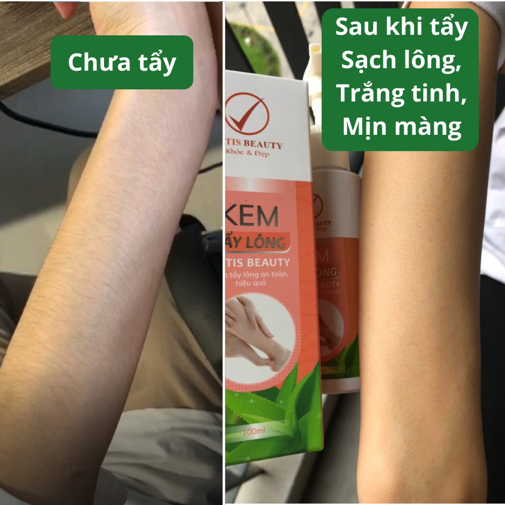 Kem tẩy lông từ trầu không và nha đam VNTIS Beauty an toàn tại nhà ko đau rát