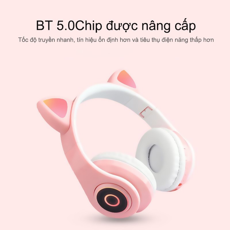 Tai Nghe Chụp Tai Bluetooth 5.0 Không Dây Âm Thanh Sống Động Chất Lượng Cao