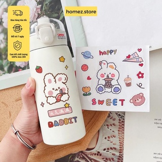 Miếng Sticker dán bình nước phong cách cute homez.store
