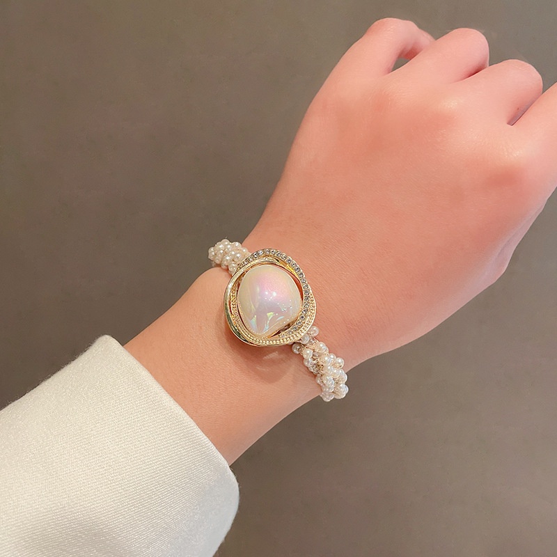 Mới Dây Buộc Tóc Cao Su Đính Ngọc Trai Nhân Tạo Thời Trang Cổ Điển Hàn Quốc